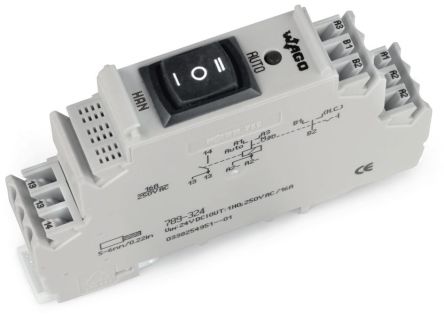 WAGO 789 Series Relay Module, DIN Rail Mount, 24V dc Coil, 1-Pole, 16A Load [789-324]; 279-4258