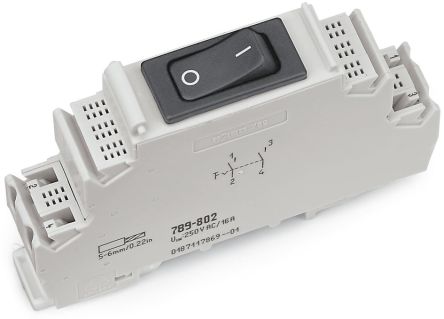 WAGO Circuit Breaker, 16A, 250V AC, 250 V Breaking Capacity [789-801]; 279-4271