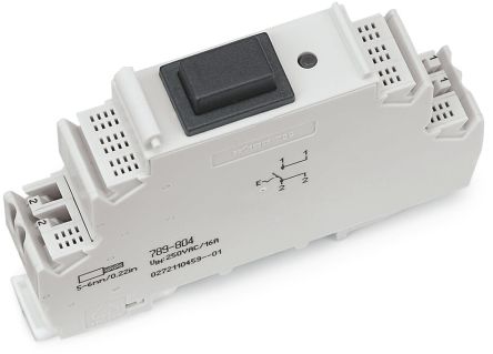 WAGO Circuit Breaker, 16A, 250V AC, 250 V Breaking Capacity [789-804]; 279-4275