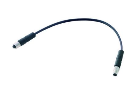 HARTING Straight Male 3 way M5 to Straight Female 3 way M5 Cable, 5m [21340304312050]; 279-4366