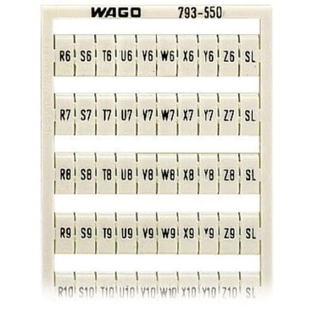 WAGO, 793 Marker Card for use with  for use with Terminal Blocks [793-550]; 279-4438