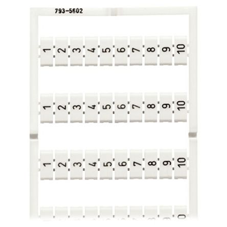 WAGO, 793 Marker Card for use with  for use with Terminal Blocks [793-5602]; 279-4491