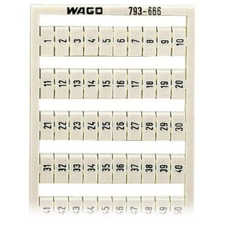 WAGO, 793 Marker Card for use with  for use with Terminal Blocks [793-666]; 279-4578