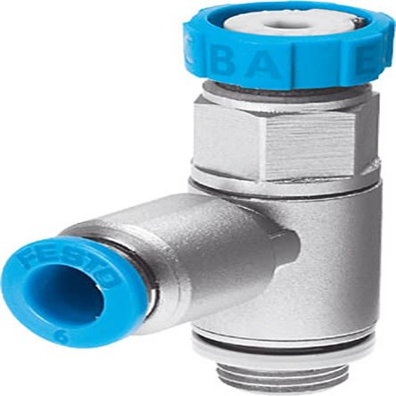 Festo Manual Exhaust Air One Way Flow Control Pneumatic Control Valve GRLSA Series, G 1/4, G 1/4, 540662 [GRLSA-1/4-QS-8]; 279-5288