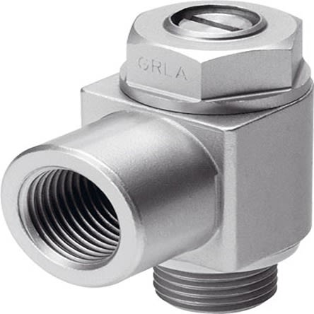 Festo Manual Supply Air One Way Flow Control Pneumatic Control Valve GRLZ Series, Metric M3, M3, 175040 [GRLZ-M3]; 279-5289