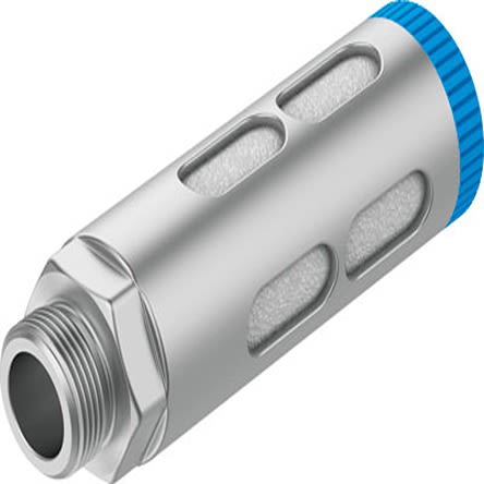 Festo GRU Die Cast Aluminium 10bar Pneumatic Silencer, Threaded, G 3/8 Male [GRU-3/8-B]; 279-5311
