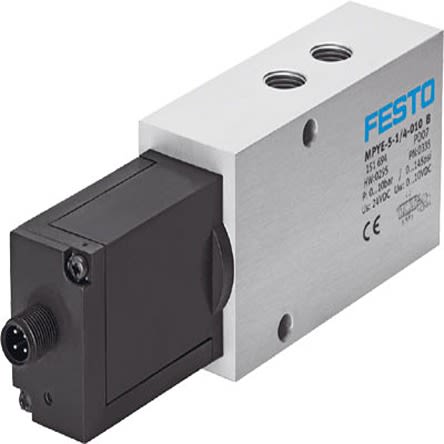 Festo 5/3 Closed Pneumatic Control Valve MPYE Series, G 3/8, G 3/8, 151695 [MPYE-5-3/8-010-B]; 279-5459