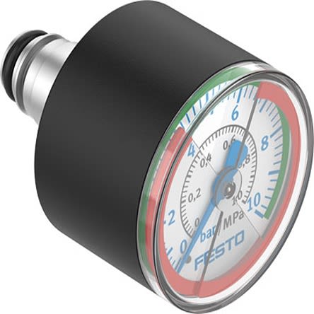 Festo 10 mm Analogue Pressure Gauge 10bar Inline 26mm Outside Diameter [PAGN-26-10-P10-RG]; 279-5483