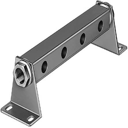 Festo PAL series 4 station Manifold for use with Solenoid And Pneumatic Valve, 5872 [PAL-1/8-1/4-4]; 279-5487