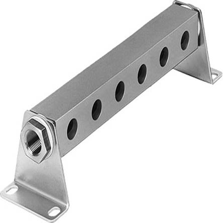 Festo PAL series 6 station Manifold for use with Solenoid And Pneumatic Valve, 5874 [PAL-1/8-1/4-6]; 279-5489
