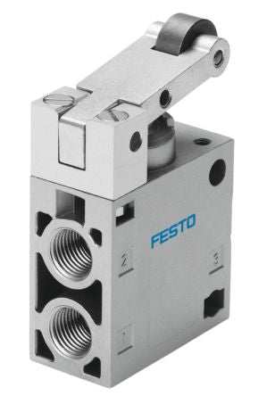 Festo Roller Lever 3/2 Way Valve, Monostable Mechanical Valve RO Series, G 1/4, 1/4in, 8991 [RO-3-1/4-B]; 279-5502