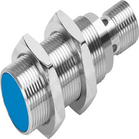 Festo Inductive Threaded Barrel Proximity Sensor, M18, 8 mm Detection, NPN NO, 10 → 30 V dc [SIEH-M18B-NS-S-L]; 279-5537