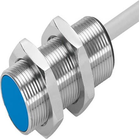 Festo Inductive Threaded Barrel Proximity Sensor, M18, 8 mm Detection, PNP NC, 10 → 30 V dc [SIEH-M18B-PO-K-L]; 279-5538