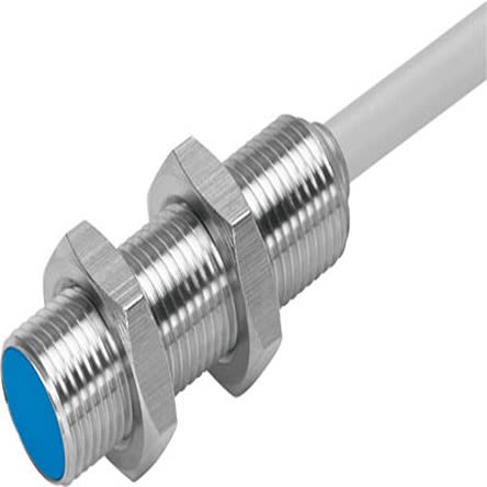 Festo Inductive Threaded Barrel Proximity Sensor, M12, 2 mm Detection, NPN NC, 10 → 30 V dc [SIEN-M12B-NO-K-L]; 279-5560