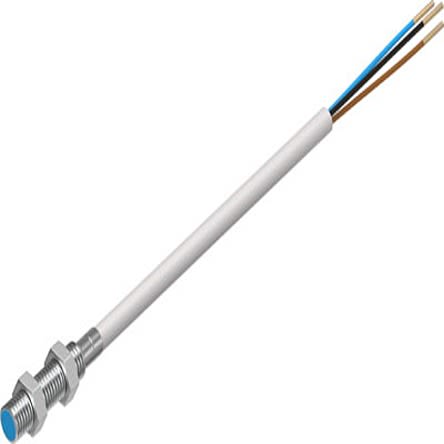Festo Inductive Threaded Barrel Proximity Sensor, M5, 0.8 mm Detection, NPN NO, 10 → 30 V dc [SIEN-M5B-NS-K-L]; 279-5614