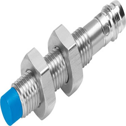 Festo Inductive Threaded Barrel Proximity Sensor, M8, 2.5 mm Detection, PNP NC, 10 → 30 V dc [SIEN-M8NB-PO-S-L]; 279-5627