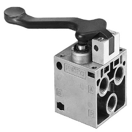 Festo Lever 5/2 Way Valve, Monostable Pneumatic Manual Control Valve TH Series, G 1/4, G 1/4, 8994 [TH-5-1/4-B]; 279-5649