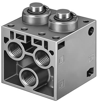 Festo 5/2 Way Valve, Monostable Mechanical Valve V-5 Series, G 1/4, G 1/4, 6809 [V-5-1/4-B]; 279-5656