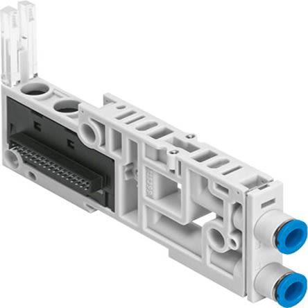 Festo VMPAL series 1 station Push In 4 mm Sub Base for use with Valve Terminals MPA-L, 560988 [VMPAL-AP-10-QS4-2]; 279-5830