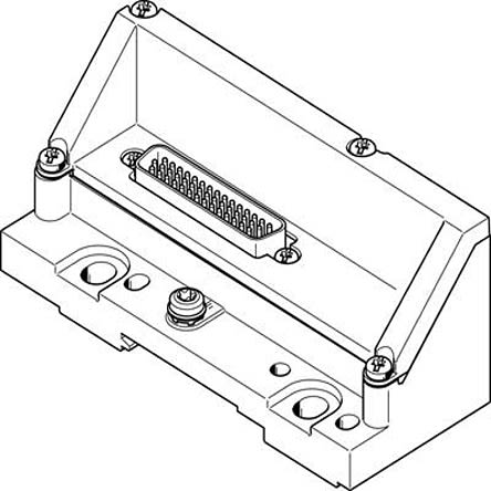 Festo VMPAL series 32 station End Plate for use with Valve Terminal MPA-L, 560939 [VMPAL-EPL-SD44]; 279-5932
