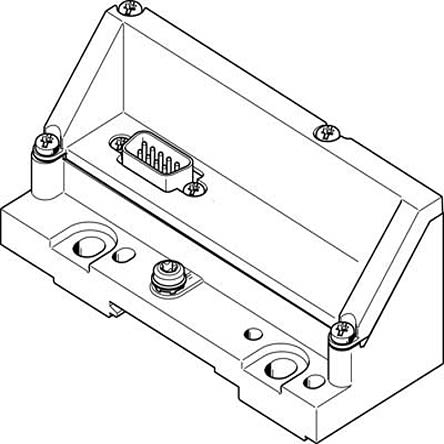 Festo VMPAL series 8 station End Plate for use with Valve Terminal MPA-L, 570777 [VMPAL-EPL-SD9-IP40]; 279-5934