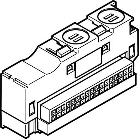 Festo VMPAL series 1 station Manifold for use with Valve Terminal MPA-L, 560964 [VMPAL-EVAP-14-2]; 279-5944