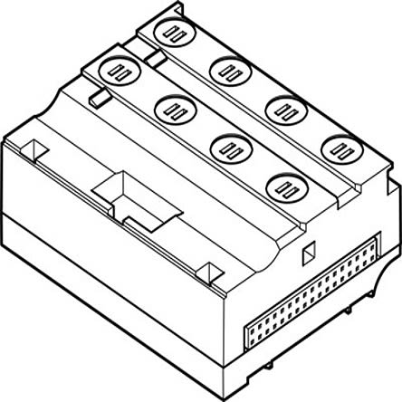 Festo VMPAL series 4 station Manifold for use with Valve Terminal MPA-L, 560970 [VMPAL-EVAP-14-2-4]; 279-5945
