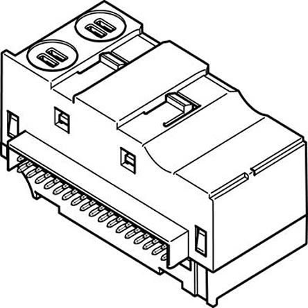 Festo VMPAL series Manifold for use with Valve Terminal MPA-L, 571011 [VMPAL-EVAP-20-SP]; 279-5949