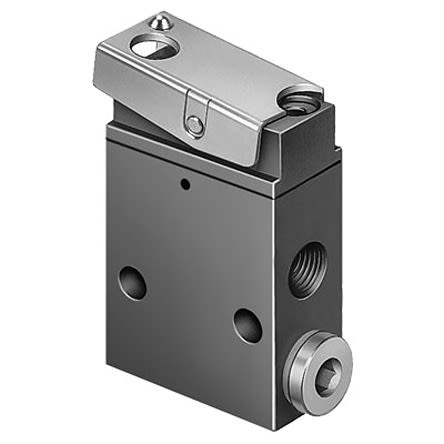 Festo 3/2 Way Valve, Monostable Mechanical Valve VOS Series, G 1/8, G 1/8, 2952 [VOS-3-1/8]; 279-6025