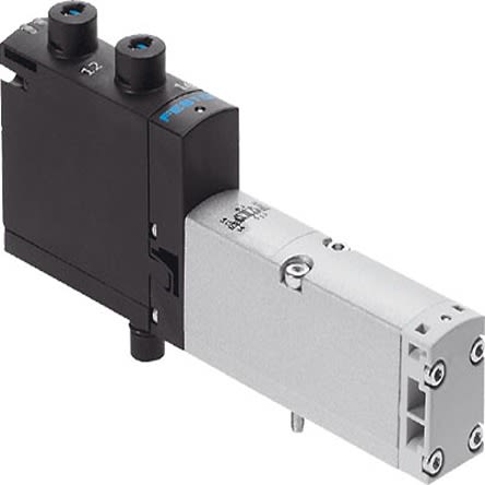 Festo 5/3 Exhausted Solenoid Valve - Electrical G 1/8 VSVA Series 24V dc, 8039190 [VSVA-B-P53EP-ZTR-A2-1T1L]; 279-6136