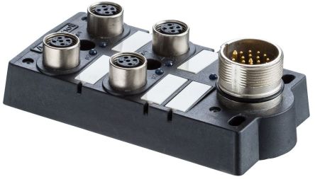 M Series M12 Distribution Box 4 Ports 4A [DB12-5A4M23-DPS7001]; 279-6802