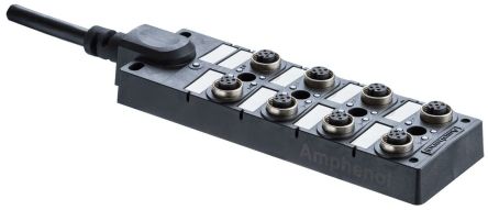 M Series M12 Distribution Box 8 Ports 4A [DB12-5A8CAB-DPS7B03]; 279-6809