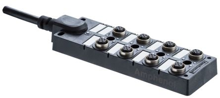 M Series M12 Distribution Box 8 Ports 4A [DB12-5A8CAB-DPS7B05]; 279-6814