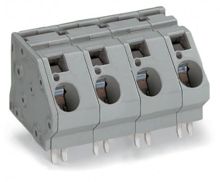 WAGO 745 Series PCB Terminal Block, 2-Contact, 15mm Pitch, PCB Mount, 1-Row, Cage Clamp Termination [745-602/006-000]; 279-7326