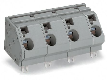 WAGO 745 Series PCB Terminal Block, 3-Contact, 20mm Pitch, PCB Mount, 1-Row, Cage Clamp Termination [745-653/006-000]; 279-7332