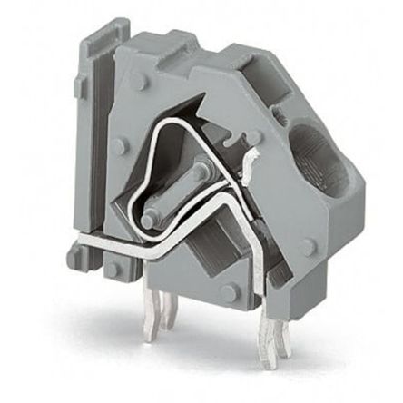 WAGO 745 Series PCB Terminal Block, 1-Contact, 10mm Pitch, PCB Mount, 1-Row, Cage Clamp Termination [745-851/006-000]; 279-7348