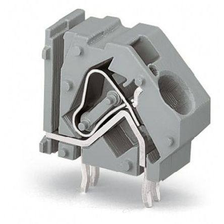 WAGO 745 Series PCB Terminal Block, 1-Contact, 15mm Pitch, PCB Mount, 1-Row, Cage Clamp Termination [745-873/006-000]; 279-7354