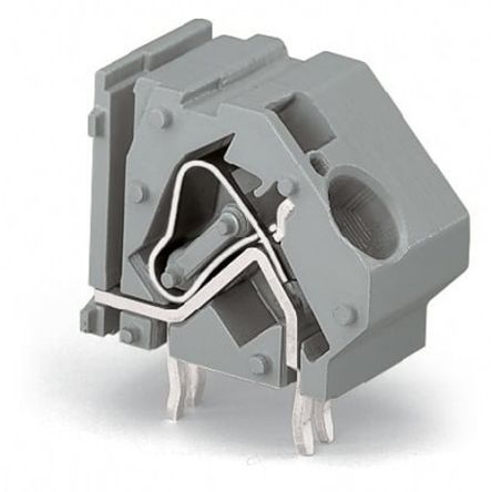 WAGO 745 Series PCB Terminal Block, 1-Contact, 20mm Pitch, PCB Mount, 1-Row, Cage Clamp Termination [745-881/006-000]; 279-7357