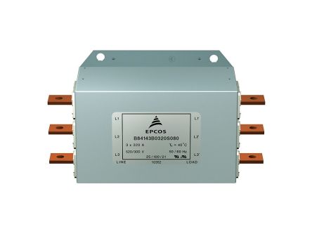 EPCOS, B84143B 1.6kA 300/520 V ac, Through Hole EMC Filter, Busbar 3 Phase [B84143B0400S080]; 279-7917