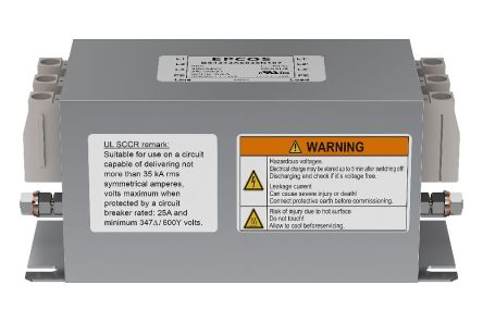 EPCOS, B85321 500A 250 V ac, Through Hole EMC Filter, Terminal Block 3 Phase [B84243A6035N107]; 279-7931