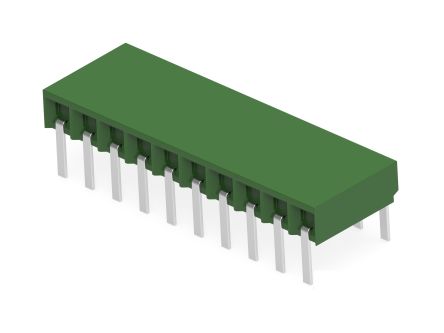 TE Connectivity AMPMODU HV-100/HV-190 Series Right Angle Board Housing, 19 Contact(s), 2.54 mm Pitch, 2 Row(s), [1-216602-0]; 279-8745