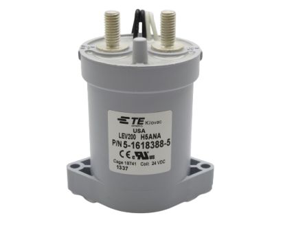 TE Connectivity KiloVac Kilovac LEV200 Contactor, 48 V dc Coil, 1-Pole, 500 A, SPST-NO, 12 → 900 V dc [6-1618388-7 LEV200H5ANF]; 279-8782