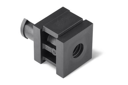 HellermannTyton Thermoplastic Elastomer Grommet support, 20 x 21 x 21mm, Cable Entry System [440-00010 VP-S_8-9_INS-SGL-TPE-BK]; 279-9078