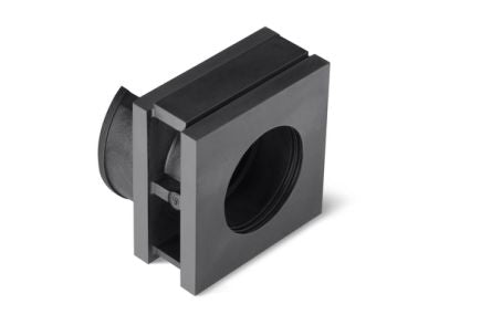 HellermannTyton Low-Smoke Thermoplastic Elastomer (TPE) Cable Trunking Accessory, 20 x 42.2 x 42.2mm, VarioPlate Cable [440-00035 VP-L_27-28_INS-SGL-TPE-BK]; 279-9105