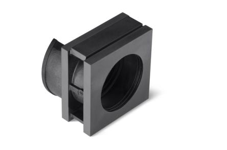 HellermannTyton Low-Smoke Thermoplastic Elastomer (TPE) Cable Trunking Accessory, 20 x 42.2 x 42.2mm, VarioPlate Cable [440-00039 VP-L_31-32_INS-SGL-TPE-BK]; 279-9110