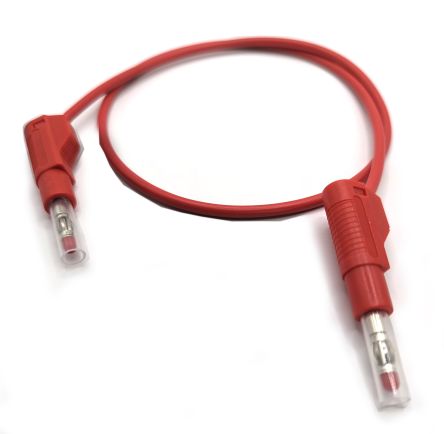 Mueller Electric Test Leads, 32A, CATII 600V, Red, 50cm Lead Length [22.451-.50M-2]; 279-9559