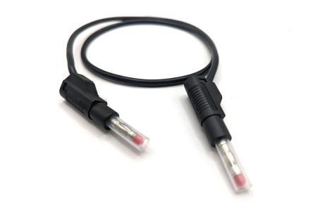 Mueller Electric Test Leads, 32A, CATII 600V, Black, 2m Lead Length [22.451-2M-0]; 279-9564