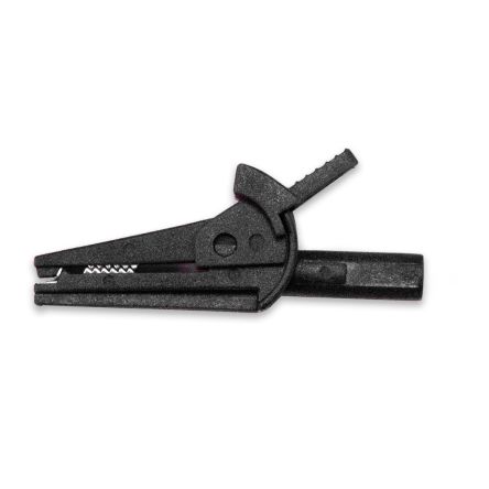 Mueller Electric Crocodile Clip Crocodile Clip Connection, Nickel-Plated Steel Contact, 6A, Black [BU-110-0]; 279-9569