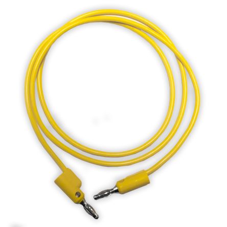Mueller Electric Test Leads, 15A, 1kV, Yellow, 48in Lead Length [BU-PB48-4]; 279-9618