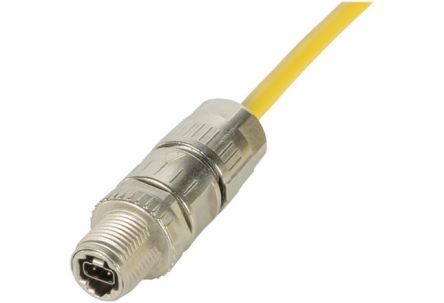 HARTINGHARTING T1 Industrial, Yellow M12 to Male, Shielded, Terminated [21038391205]; 279-9852
